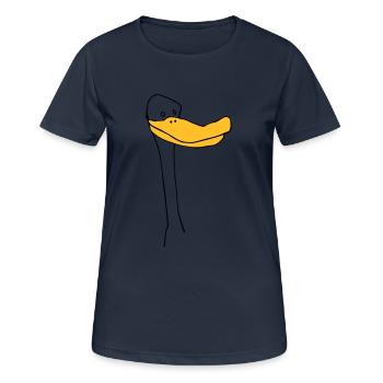Quak! - Frauen T-Shirt atmungsaktiv - Dunkelnavy - Vorne - AI Model Female 172 light (172cm)