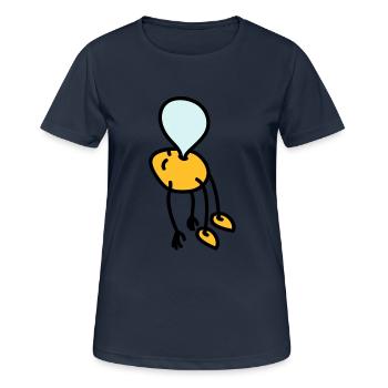 chewing_gum_man - T-shirt respirant Femme - bleu marine foncé - Devant - AI Model Female 172 light (172cm)