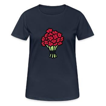 Bouquet 3 - T-shirt respirant Femme - bleu marine foncé - Devant - AI Model Female 172 light (172cm)