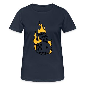 cartes - T-shirt respirant Femme - bleu marine foncé - Devant - AI Model Female 172 light (172cm)