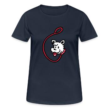 Dog Leash 3 - Women's Breathable T-Shirt - dark navy - Front - AI Model Female 172 light (172cm)