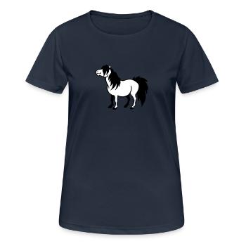 Poney - T-shirt respirant Femme - bleu marine foncé - Devant - AI Model Female 172 light (172cm)