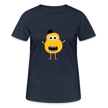 Funny Vintage Monster - T-shirt respirant Femme - bleu marine foncé - Devant - AI Model Female 172 light (172cm)