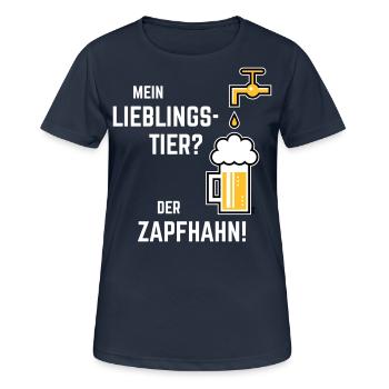 XLieblingstier (Dreifarbig) - Frauen T-Shirt atmungsaktiv - Dunkelnavy - Vorne - AI Model Female 172 light (172cm)
