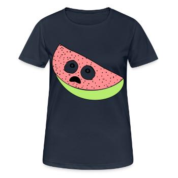 Melone - Frauen T-Shirt atmungsaktiv - Dunkelnavy - Vorne - AI Model Female 172 light (172cm)