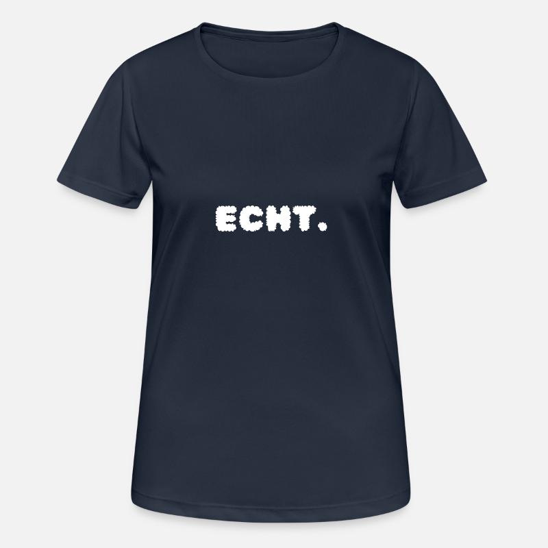 Echt. - Women's Breathable T-Shirt - dark navy