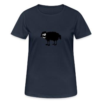 Schwarzes Schaf - Frauen T-Shirt atmungsaktiv - Dunkelnavy - Vorne - AI Model Female 172 light (172cm)