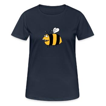 Abeille épais amusant - T-shirt respirant Femme - bleu marine foncé - Devant - AI Model Female 172 light (172cm)
