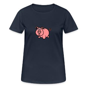 Sweet pork - Women's Breathable T-Shirt - dark navy - Front - AI Model Female 172 light (172cm)