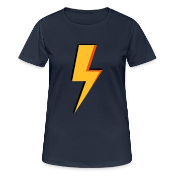 Foudre - électricité - électricité - T-shirt respirant Femme - bleu marine foncé - Devant - AI Model Female 172 light (172cm)
