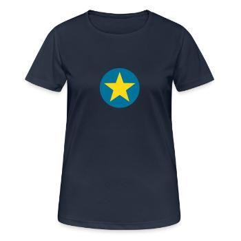 Superstar - T-shirt respirant Femme - bleu marine foncé - Devant - AI Model Female 172 light (172cm)