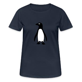 Manchot - T-shirt respirant Femme - bleu marine foncé - Devant - AI Model Female 172 light (172cm)