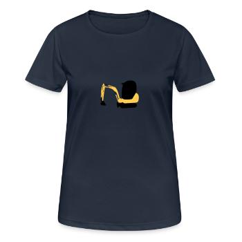 Bagger - Frauen T-Shirt atmungsaktiv - Dunkelnavy - Vorne - AI Model Female 172 light (172cm)
