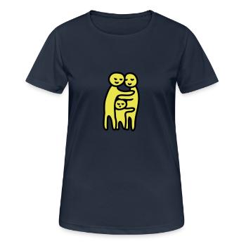Famille Hug - T-shirt respirant Femme - bleu marine foncé - Devant - AI Model Female 172 light (172cm)