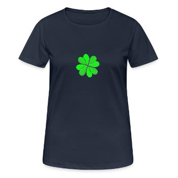 Kleeblatt - Frauen T-Shirt atmungsaktiv - Dunkelnavy - Vorne - AI Model Female 172 light (172cm)