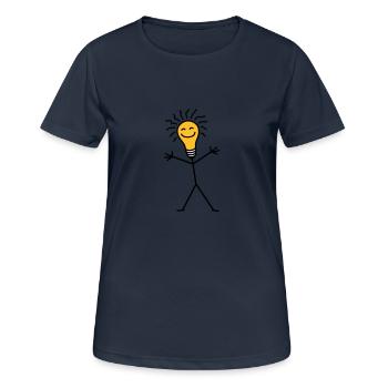 Light Bulb - Women's Breathable T-Shirt - dark navy - Front - AI Model Female 172 light (172cm)