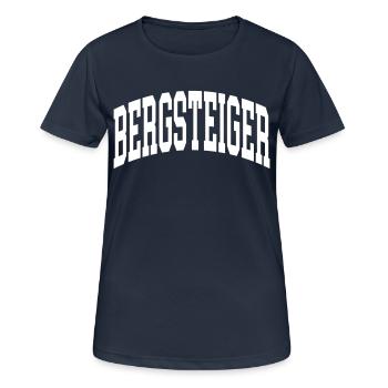 Bergsteiger - Frauen T-Shirt atmungsaktiv - Dunkelnavy - Vorne - AI Model Female 172 light (172cm)