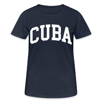 Cuba - T-shirt respirant Femme - bleu marine foncé - Devant - AI Model Female 172 light (172cm)