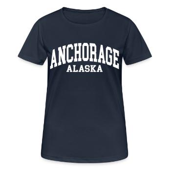 Ancrage - T-shirt respirant Femme - bleu marine foncé - Devant - AI Model Female 172 light (172cm)