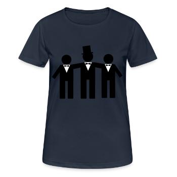 groom - Frauen T-Shirt atmungsaktiv - Dunkelnavy - Vorne - AI Model Female 172 light (172cm)