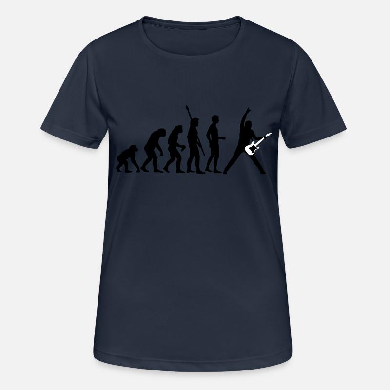 evolution_guitar_a - T-shirt respirant Femme - bleu marine foncé