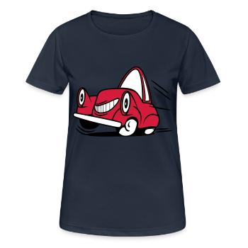 Drôle drôle de voiture voiture voiture - T-shirt respirant Femme - bleu marine foncé - Devant - AI Model Female 172 light (172cm)