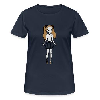Puppe kleider mädchen - Frauen T-Shirt atmungsaktiv - Dunkelnavy - Vorne - AI Model Female 172 light (172cm)