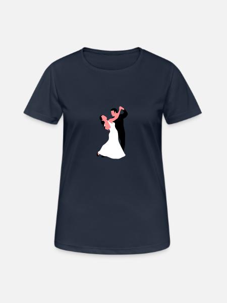 tanzpaar_f_3c - Frauen T-Shirt atmungsaktiv - Dunkelnavy