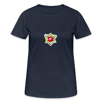 Star of David - Women's Breathable T-Shirt - dark navy - Front - AI Model Female 172 light (172cm)