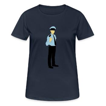 Polizist - Frauen T-Shirt atmungsaktiv - Dunkelnavy - Vorne - AI Model Female 172 light (172cm)