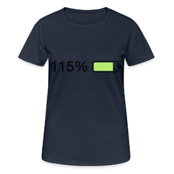 Fullenergy 115% Ladebalken - Frauen T-Shirt atmungsaktiv - Dunkelnavy - Vorne - AI Model Female 172 light (172cm)