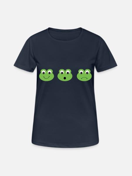 Frosch - Frauen T-Shirt atmungsaktiv - Dunkelnavy