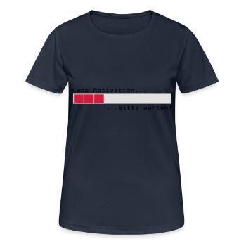 Ladebalken - Frauen T-Shirt atmungsaktiv - Dunkelnavy - Vorne - AI Model Female 172 light (172cm)