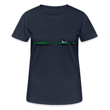 Crocodile lauren water witty - Women's Breathable T-Shirt - dark navy - Front - AI Model Female 172 light (172cm)