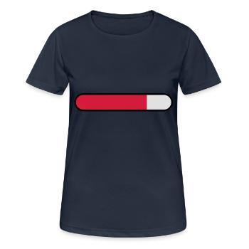 ladebalken leer - Frauen T-Shirt atmungsaktiv - Dunkelnavy - Vorne - AI Model Female 172 light (172cm)