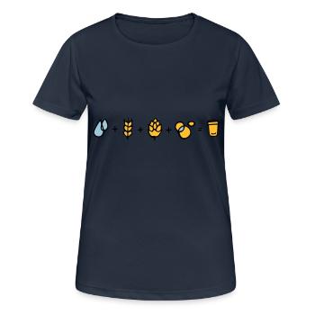Bier Formel - Frauen T-Shirt atmungsaktiv - Dunkelnavy - Vorne - AI Model Female 172 light (172cm)