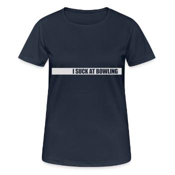 Je suis nul au bowling - T-shirt respirant Femme - bleu marine foncé - Devant - AI Model Female 172 light (172cm)