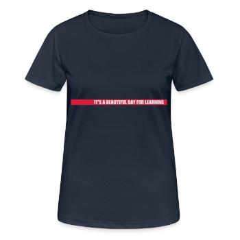 beautiful day for learning - Women's Breathable T-Shirt - dark navy - Front - AI Model Female 172 light (172cm)