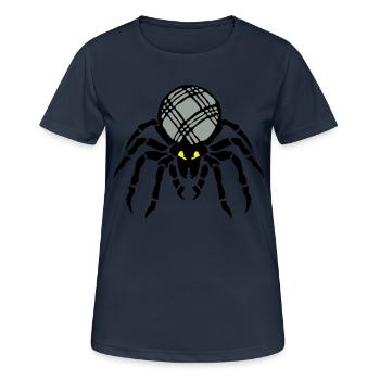 petanque araignee kugel - Frauen T-Shirt atmungsaktiv - Dunkelnavy - Vorne - AI Model Female 172 light (172cm)