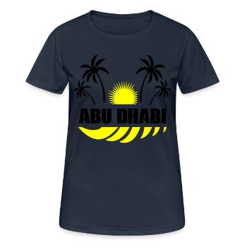 Abou Dhabi - T-shirt respirant Femme - bleu marine foncé - Devant - AI Model Female 172 light (172cm)