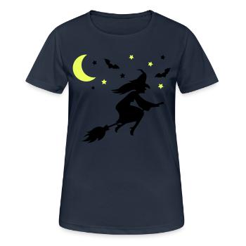 Sorcière - T-shirt respirant Femme - bleu marine foncé - Devant - AI Model Female 172 light (172cm)