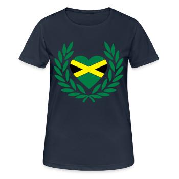 corona_Jamaica_2 - Women's Breathable T-Shirt - dark navy - Front - AI Model Female 172 light (172cm)
