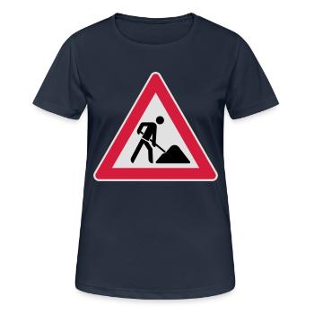 Baustelle - Frauen T-Shirt atmungsaktiv - Dunkelnavy - Vorne - AI Model Female 172 light (172cm)
