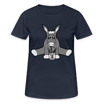 drink cocktail drink thirst holiday alcohol delicious - Women's Breathable T-Shirt - dark navy - Front - AI Model Female 172 light (172cm)