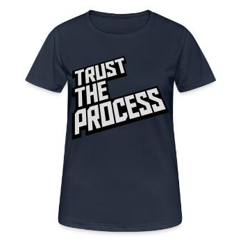 trust the process Quote - Women's Breathable T-Shirt - dark navy - Front - AI Model Female 172 light (172cm)