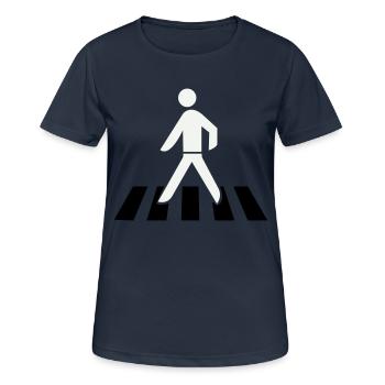 Franchissement du passage piéton - T-shirt respirant Femme - bleu marine foncé - Devant - AI Model Female 172 light (172cm)