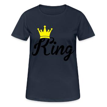 king - Women's Breathable T-Shirt - dark navy - Front - AI Model Female 172 light (172cm)