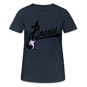 bassist - Frauen T-Shirt atmungsaktiv - Dunkelnavy - Vorne - AI Model Female 172 light (172cm)