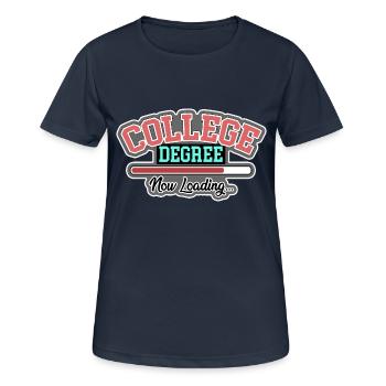 Universität Abschluss - Frauen T-Shirt atmungsaktiv - Dunkelnavy - Vorne - AI Model Female 172 light (172cm)