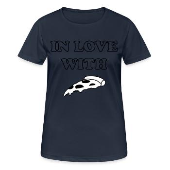 morceau de pizza - T-shirt respirant Femme - bleu marine foncé - Devant - AI Model Female 172 light (172cm)
